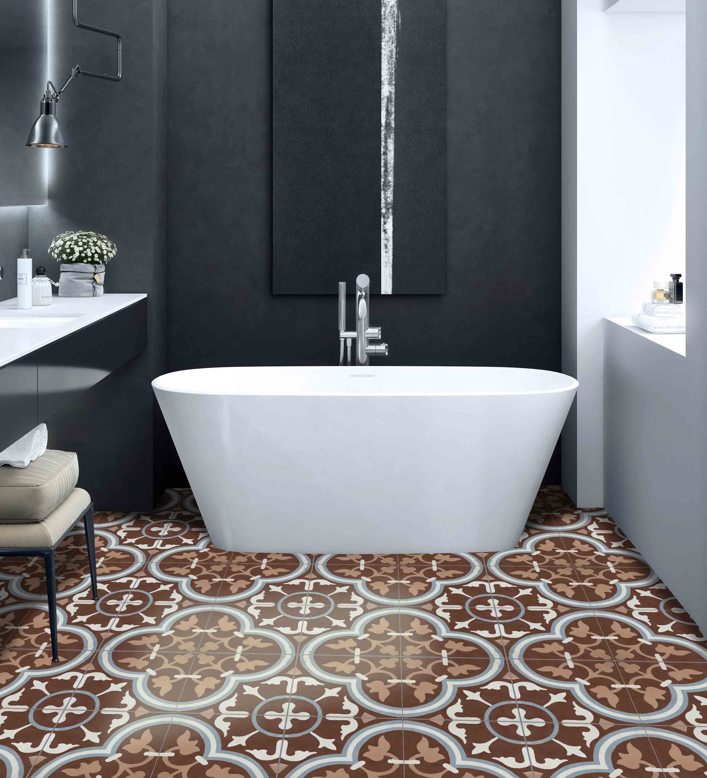 Moroccan Cement Tiles After Cleaning and Maintaining